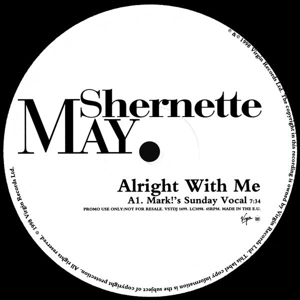 Shernette May : All Right With Me (12", Promo)