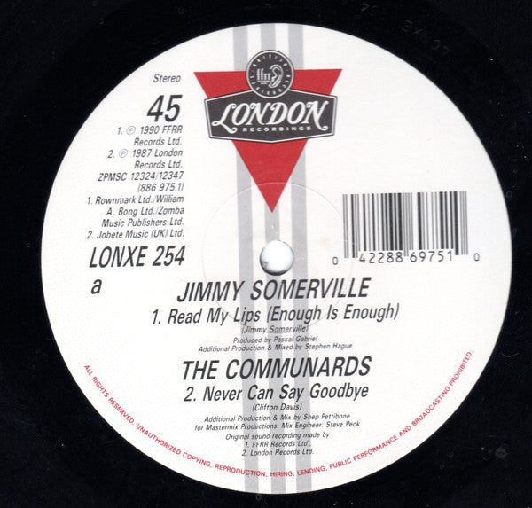 Jimmy Somerville : Greatest Hits EP (12", EP, Comp)