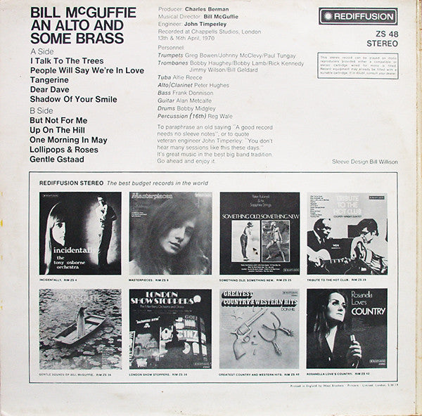 Bill McGuffie : Bill McGuffie An Alto And Some Brass (LP)