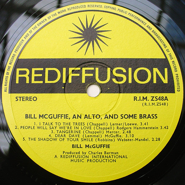 Bill McGuffie : Bill McGuffie An Alto And Some Brass (LP)