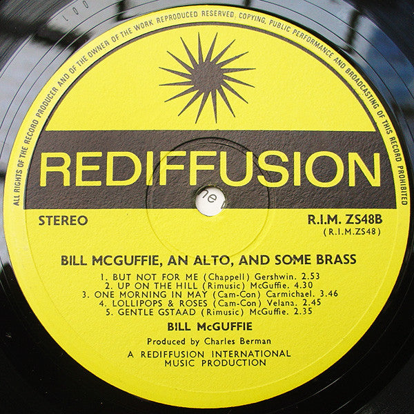 Bill McGuffie : Bill McGuffie An Alto And Some Brass (LP)