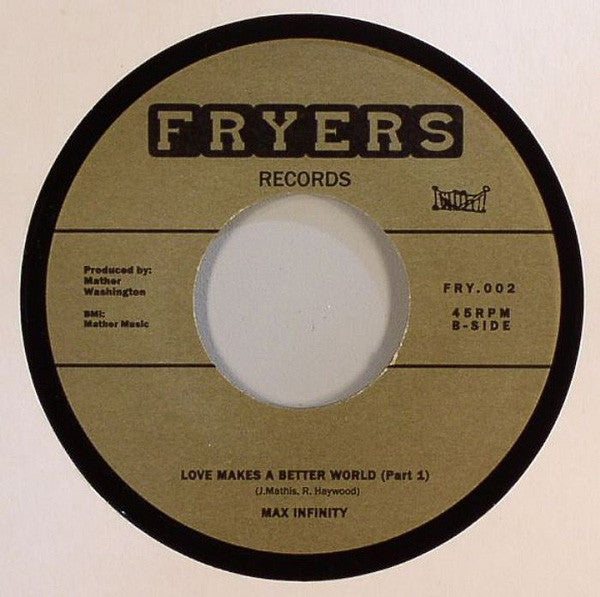 Angela Jefferson / Max Infinity : I Can Feel Myself (Slipping Away) / Love Makes A Better World (Part 1) (7", Single)
