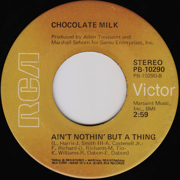 Chocolate Milk (2) : Action Speaks Louder Than Words (7", Ind)