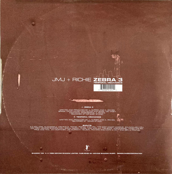 JMJ & Richie : Zebra 3 / Temporal Mechanics (12", Single)