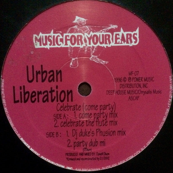 Urban Liberation : Celebrate (Come Party) (12")