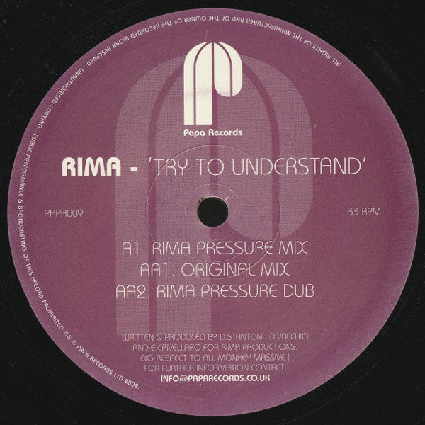 Rima : Try To Understand (12")