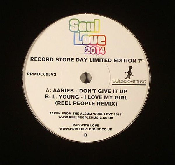 Aaries / L. Young (5) : Don't Give It Up / I Love My Girl (7", Ltd)