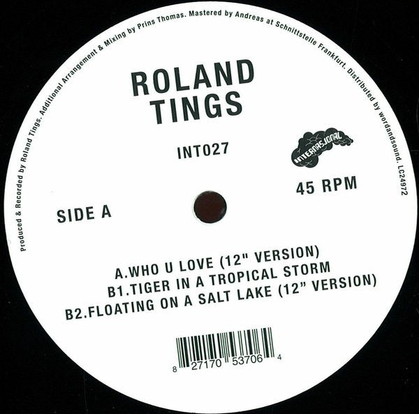 Roland Tings : Who U Love (12")