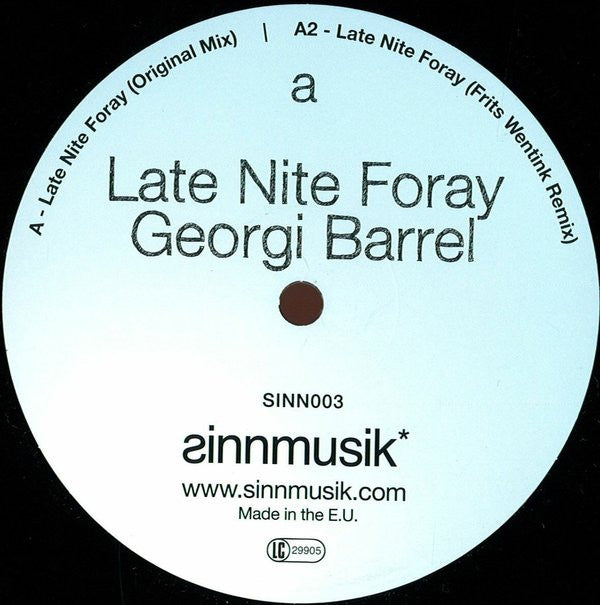 Georgi Barrel : Late Nite Foray (12")