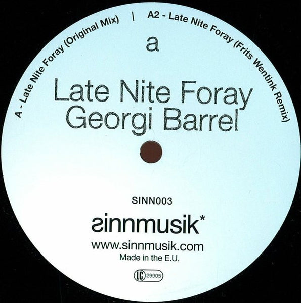 Georgi Barrel : Late Nite Foray (12")