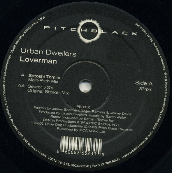 Urban Dwellers : Loverman (12")