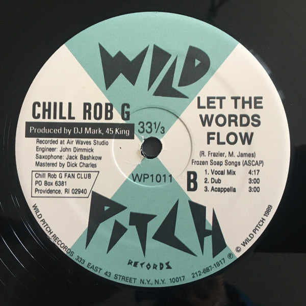 Chill Rob G : The Court Is Now In Session / Let The Words Flow (12", RE)