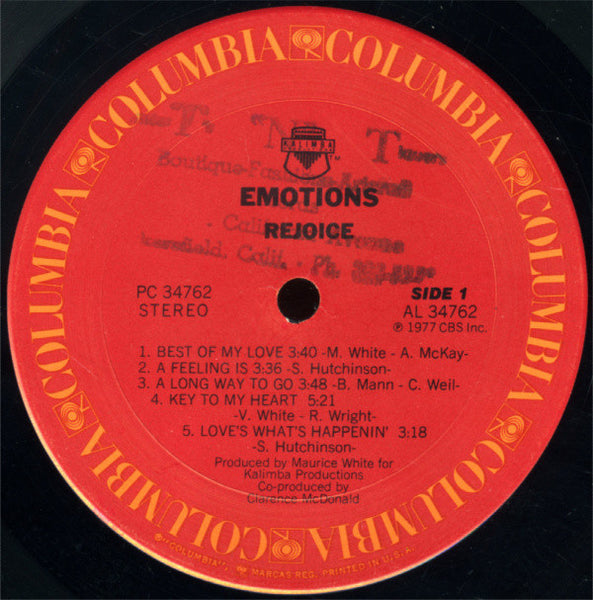 The Emotions : Rejoice (LP, Album, San)