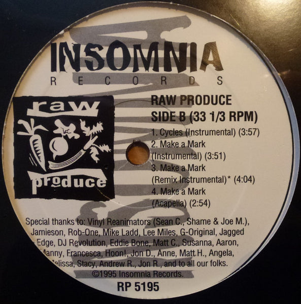 Raw Produce : Cycles / Make A Mark (12", RE)