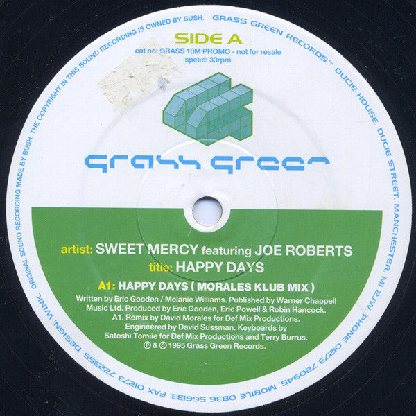 Sweet Mercy Featuring Joe Roberts : Happy Days (2x12", Promo)