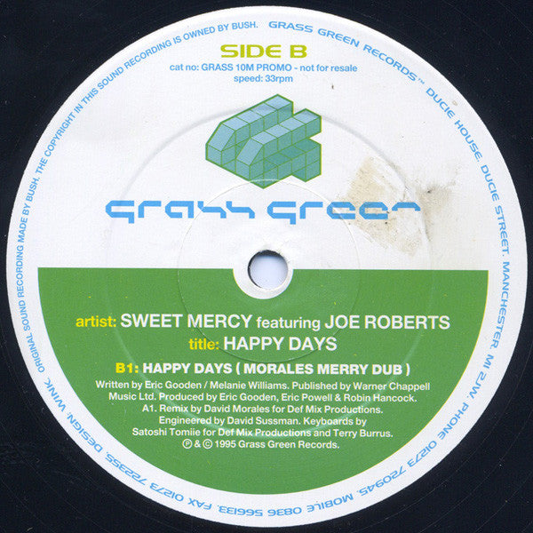 Sweet Mercy Featuring Joe Roberts : Happy Days (2x12", Promo)