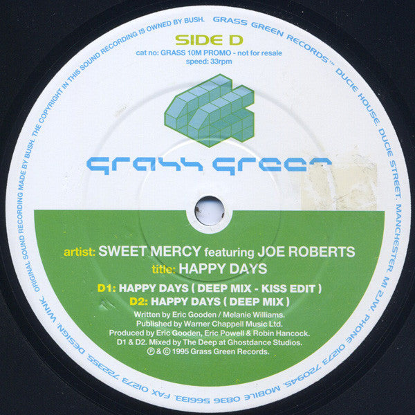 Sweet Mercy Featuring Joe Roberts : Happy Days (2x12", Promo)