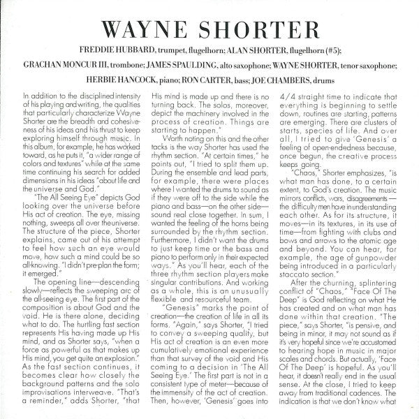 Wayne Shorter : The All Seeing Eye (CD, Album, RE, RM)