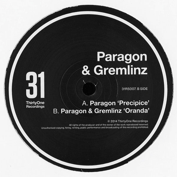 Paragon (24) & Gremlinz : Precipice / Oranda (12")