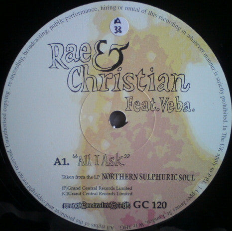 Rae & Christian : All I Ask (12")