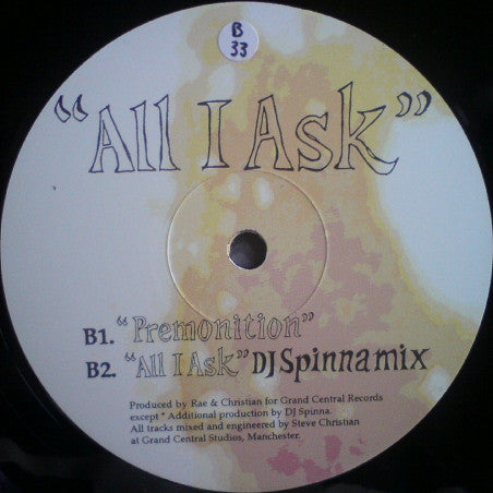 Rae & Christian : All I Ask (12")