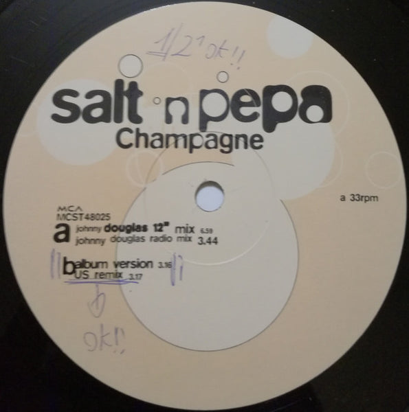 Salt 'N' Pepa : Champagne (12", Single)
