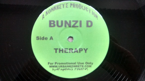 Bunzi D : Therapy (12", Promo)