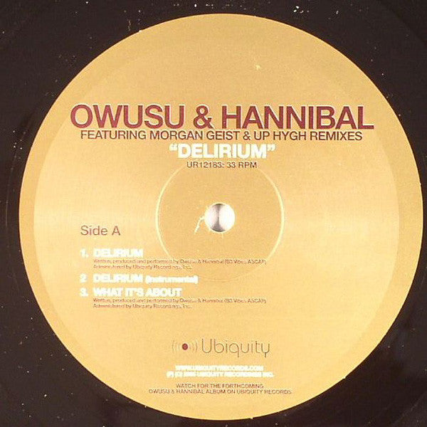 Owusu & Hannibal : Delirium (12")