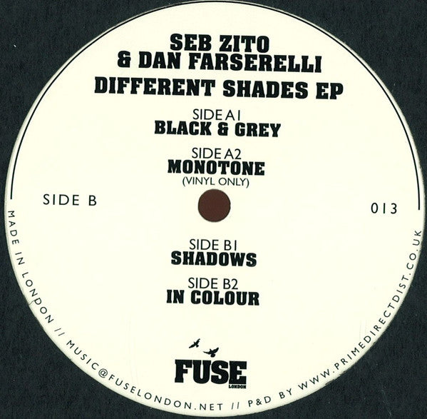 Seb Zito & Dan Farserelli : Different Shades EP (12", EP)