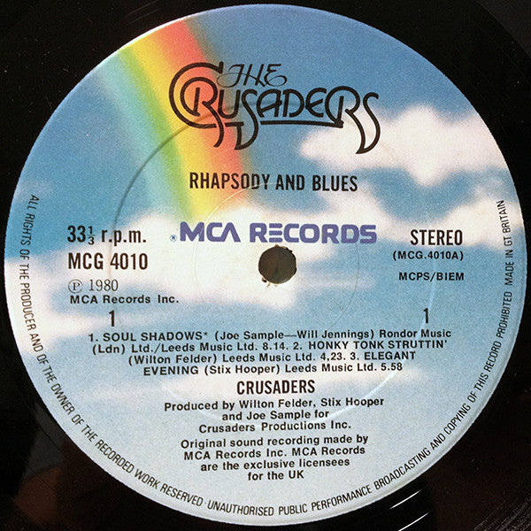 The Crusaders : Rhapsody And Blues (LP, Album, Gat)