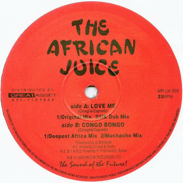 The African Juice : Love Me / Congo Bongo (12")