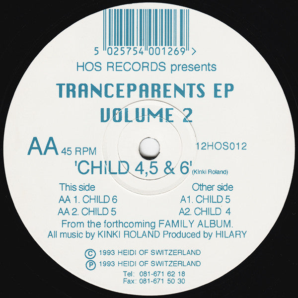 Tranceparents : Tranceparents EP Volume 2 (12", EP)