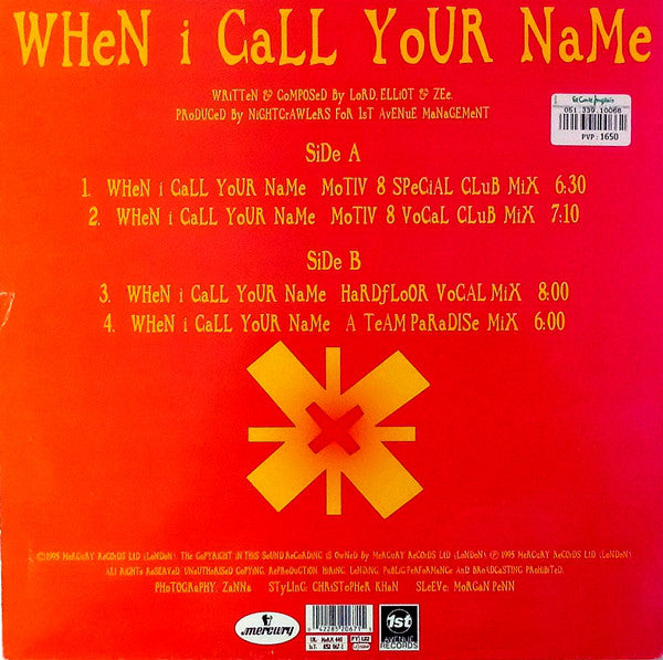 Mary Kiani : When I Call Your Name (12", Single)
