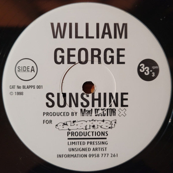William George : Sunshine (12", Ltd)