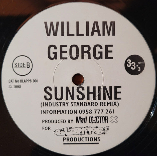 William George : Sunshine (12", Ltd)