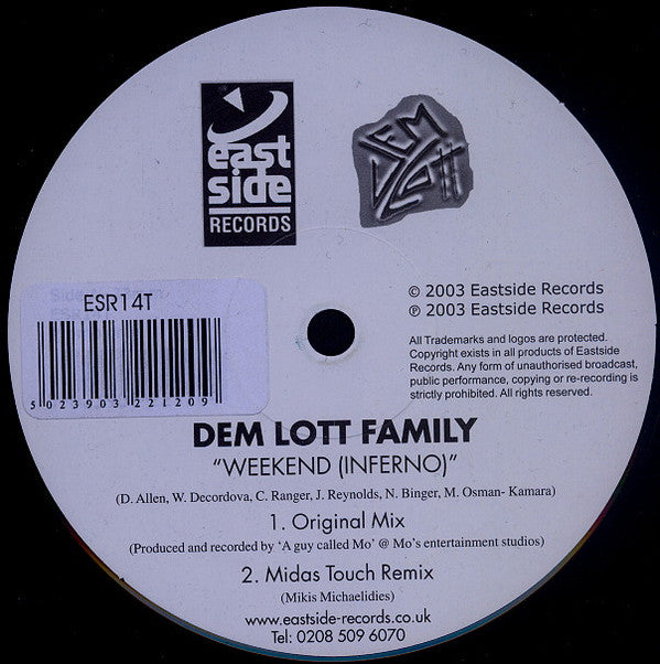 Dem Lott : Weekend (Inferno) (12")