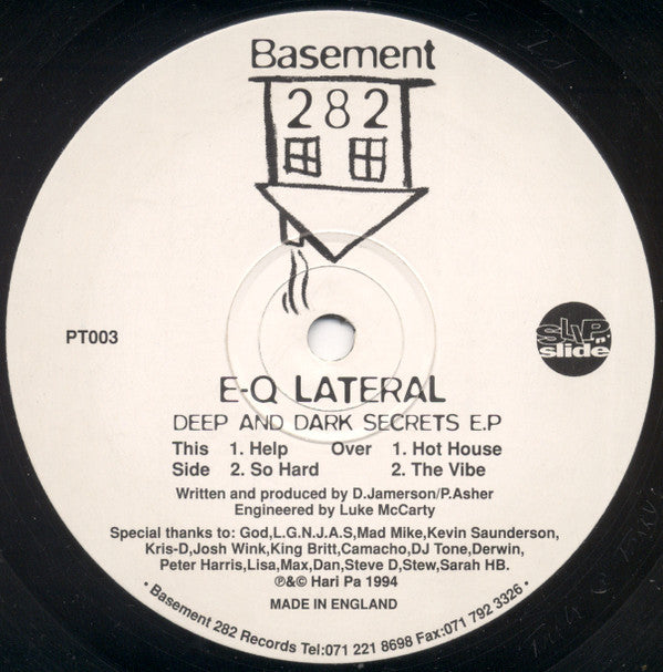 E-Q Lateral : Deep And Dark Secrets E.P (12", EP)