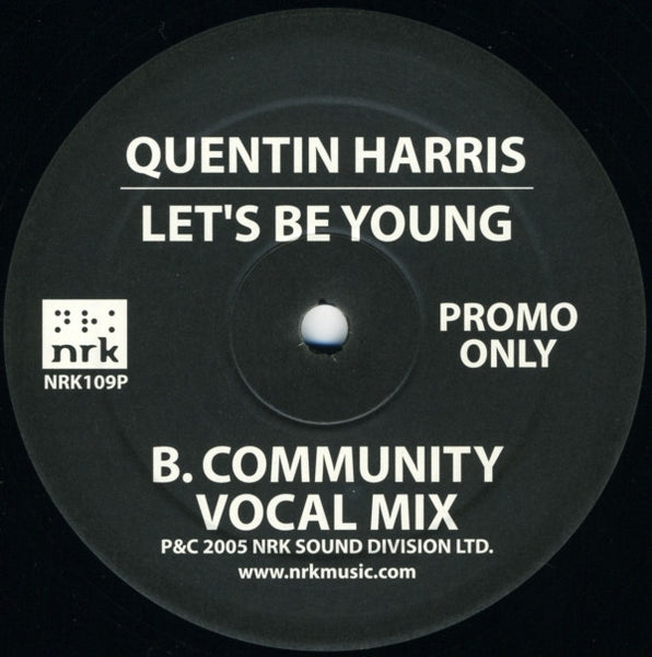 Quentin Harris : Let's Be Young (12", Promo)
