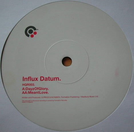 Influx Datum : Dayz Of Glory / Meant Love (12")