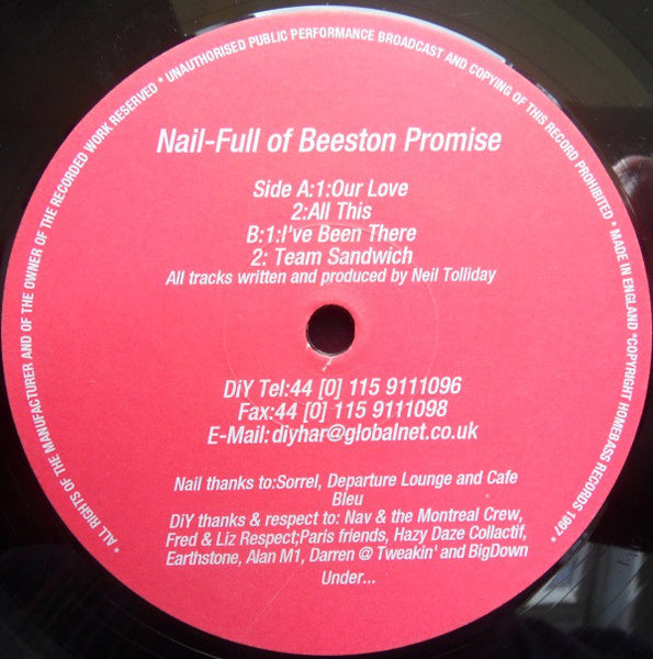 Nail* : Full Of Beeston Promise (12")