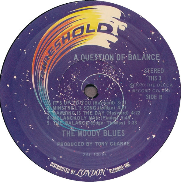 The Moody Blues : A Question Of Balance (LP, Album, RE, 18 )