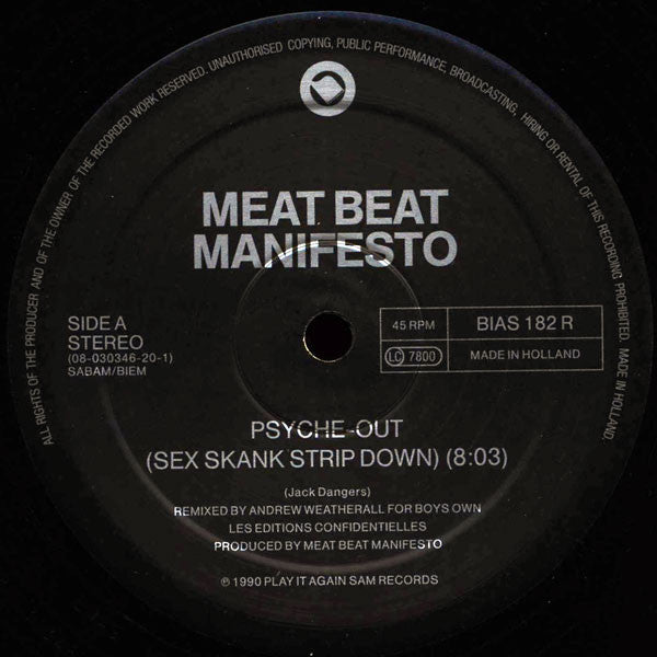 Meat Beat Manifesto : Psyche Out (Remixed By Andrew Weatherall) / Radio Babylon (12")