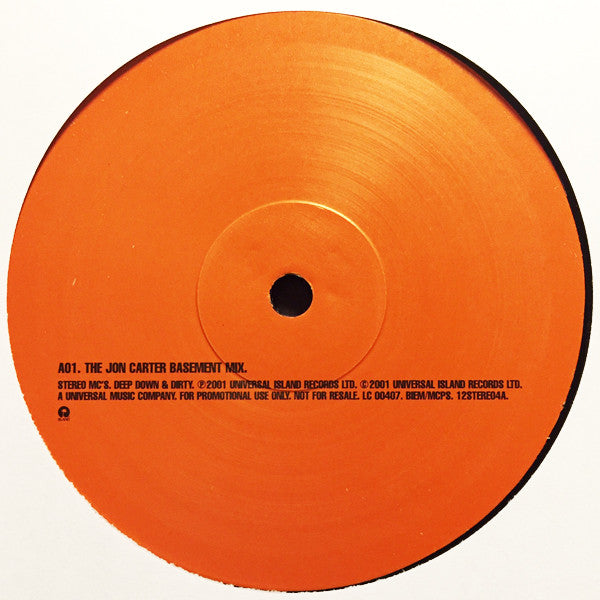 Stereo MC's : Deep Down & Dirty (12", Promo)