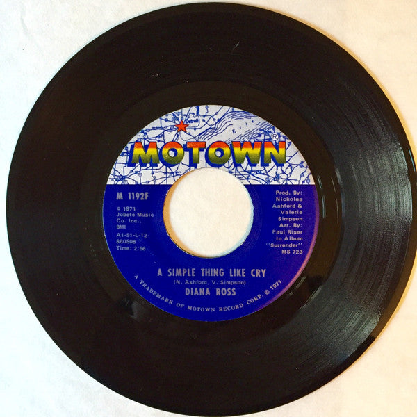 Diana Ross : I'm Still Waiting / A Simple Thing Like Cry (7", Single)
