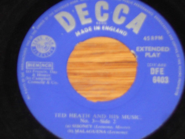 Ted Heath And His Music : No.3 (7", EP)