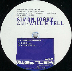 Simon Digby & Will E Tell : Nightime Activitiez (12")