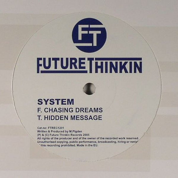 System (9) : Chasing Dreams / Hidden Message (12")