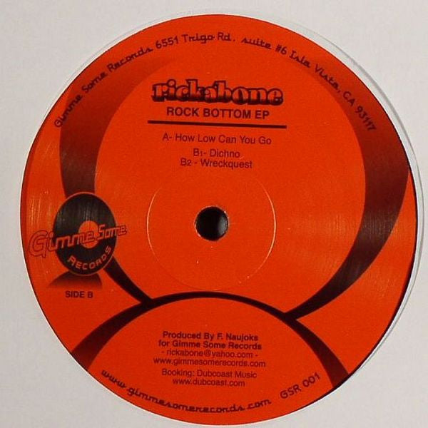 Rickabone : Rock Bottom EP (12", EP)