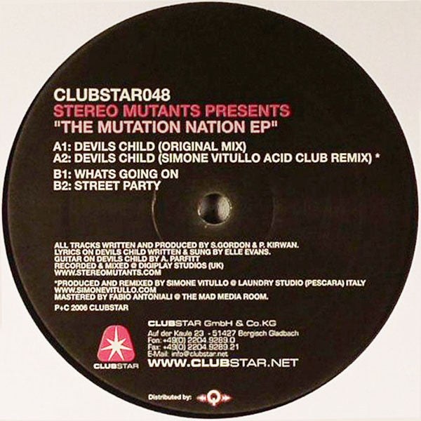 Stereo Mutants : The Mutation Nation EP (12", EP)