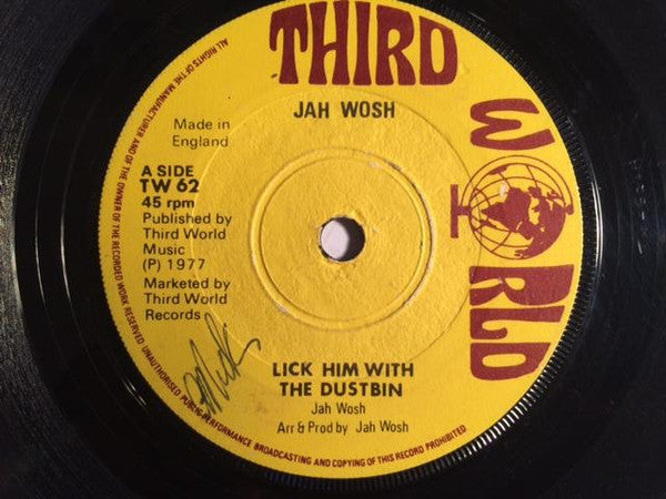 Jah Woosh, Third World All Stars : Lick Him With The Dustbin (7")